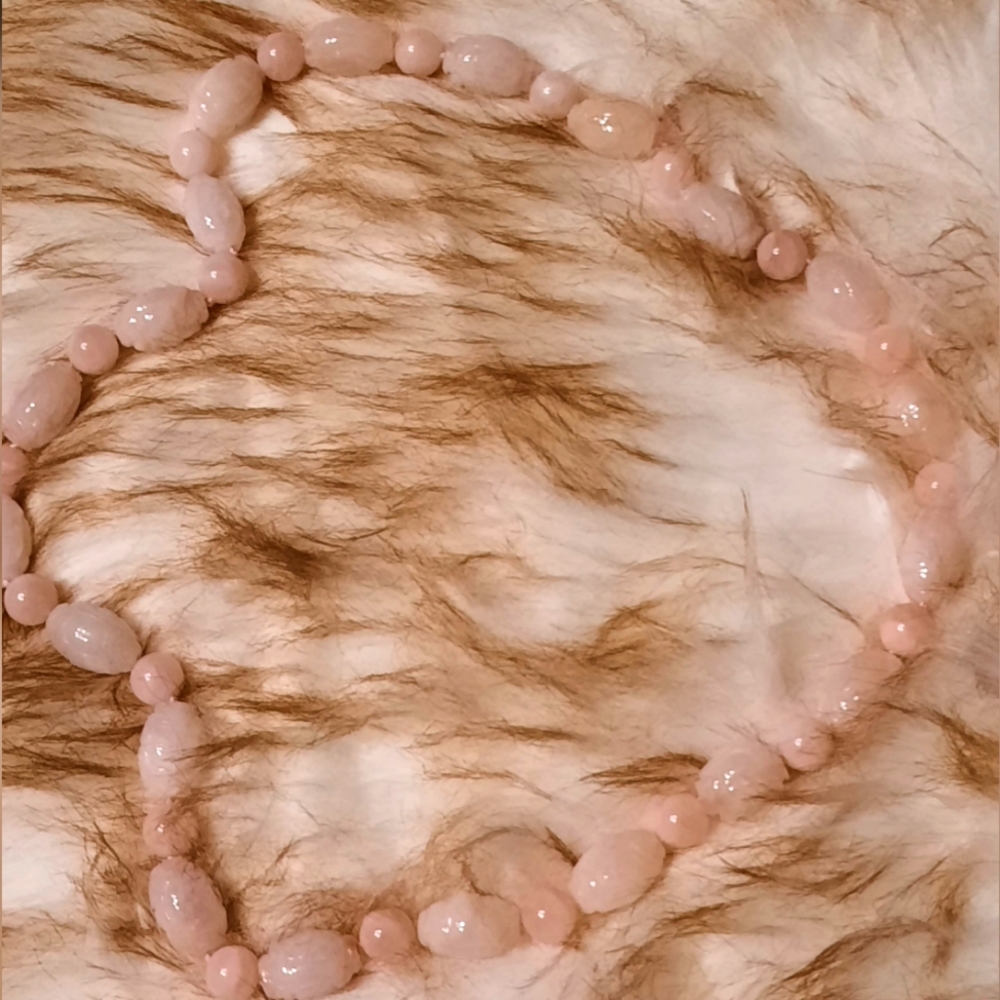 24 inch Rose Quartz hand-knotted necklace